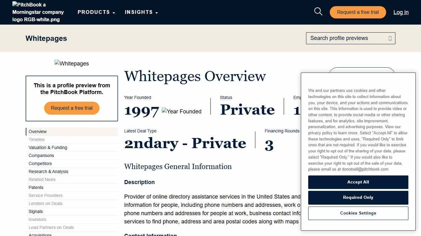Whitepages 2026 Company Profile: Valuation, Funding & Investors PitchBook