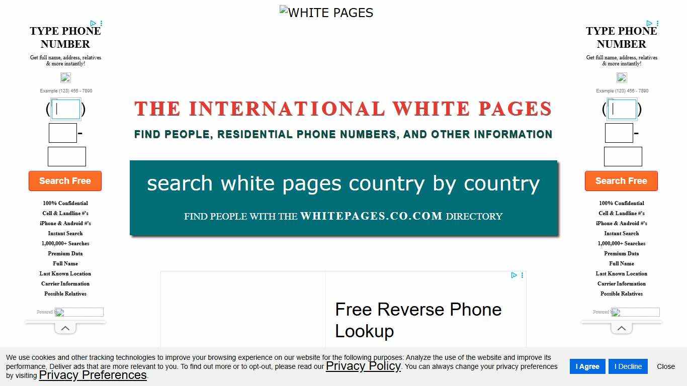 White Pages Directory Lookup